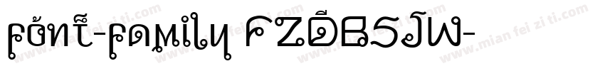 font-family FZDBSJW字体转换